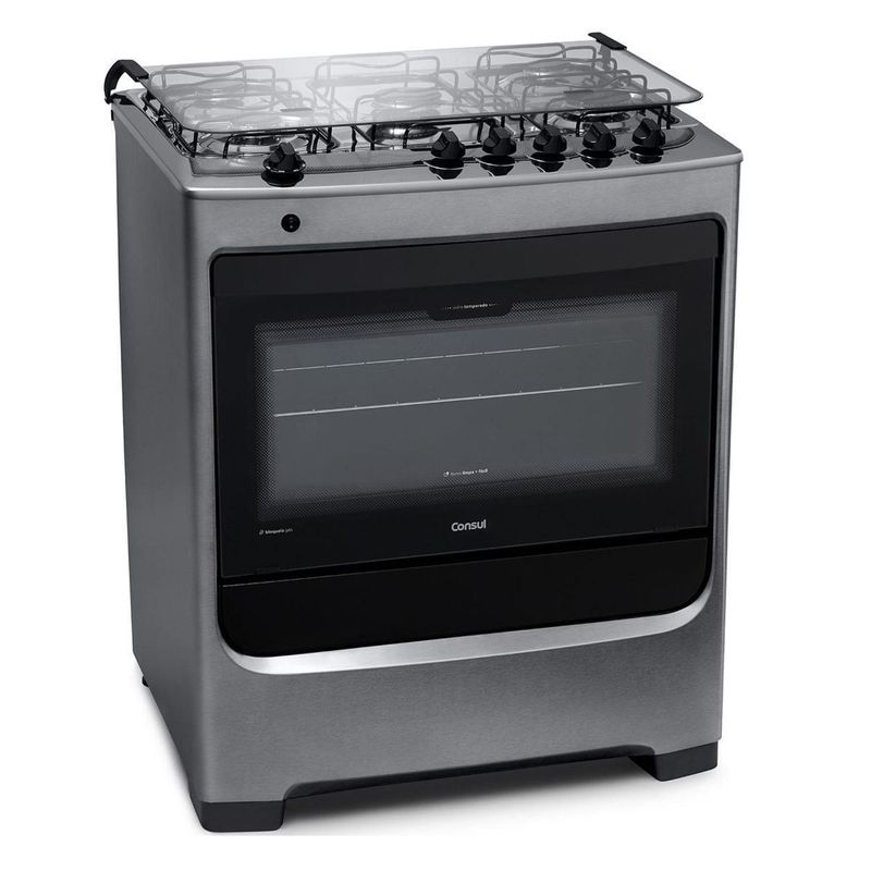 fogão 5 bocas consul automático bivolt inox cfs5nar