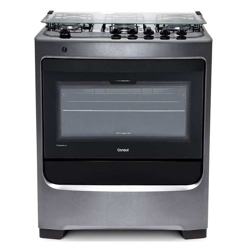 fogão 5 bocas consul automático bivolt inox cfs5nar