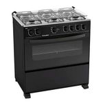fogão 6 bocas esmaltec manual bali 127v preto 6080