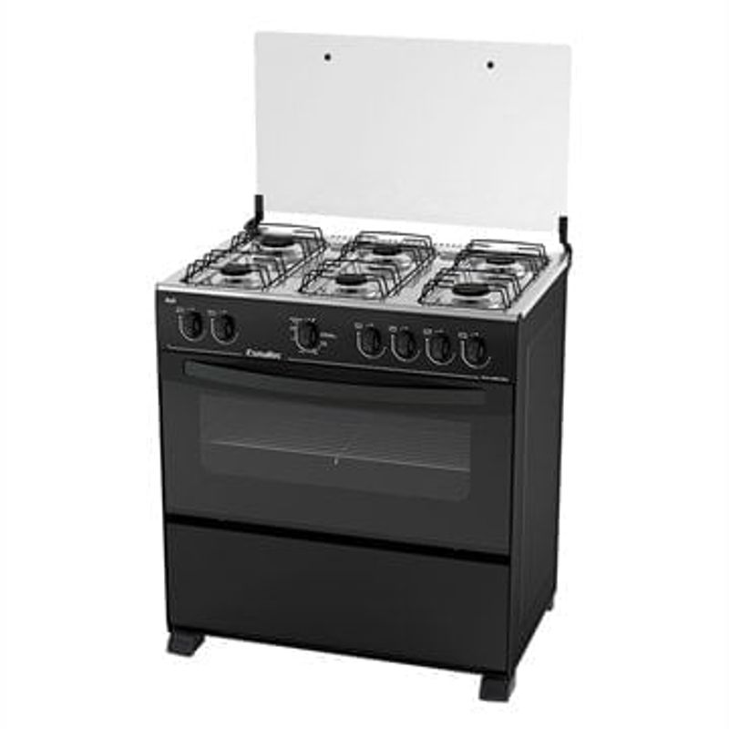 fogão 6 bocas esmaltec manual bali 127v preto 6080