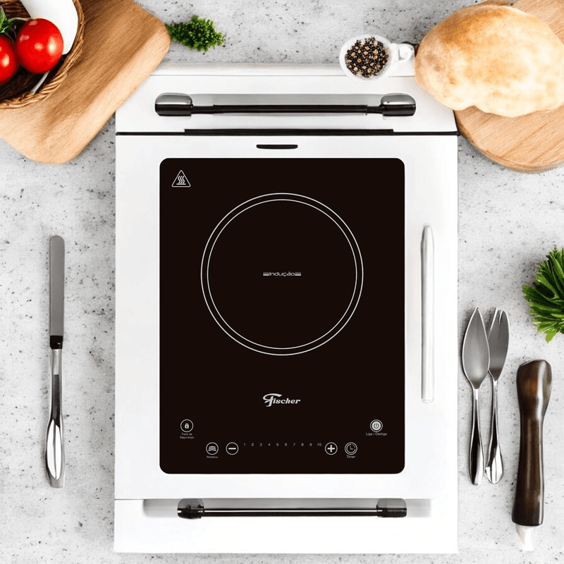 cooktop 1 boca fischer de indução mesa 127v preto 2688459096