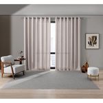 cortina bella & co rústica suez 260x230cm areia (mp)