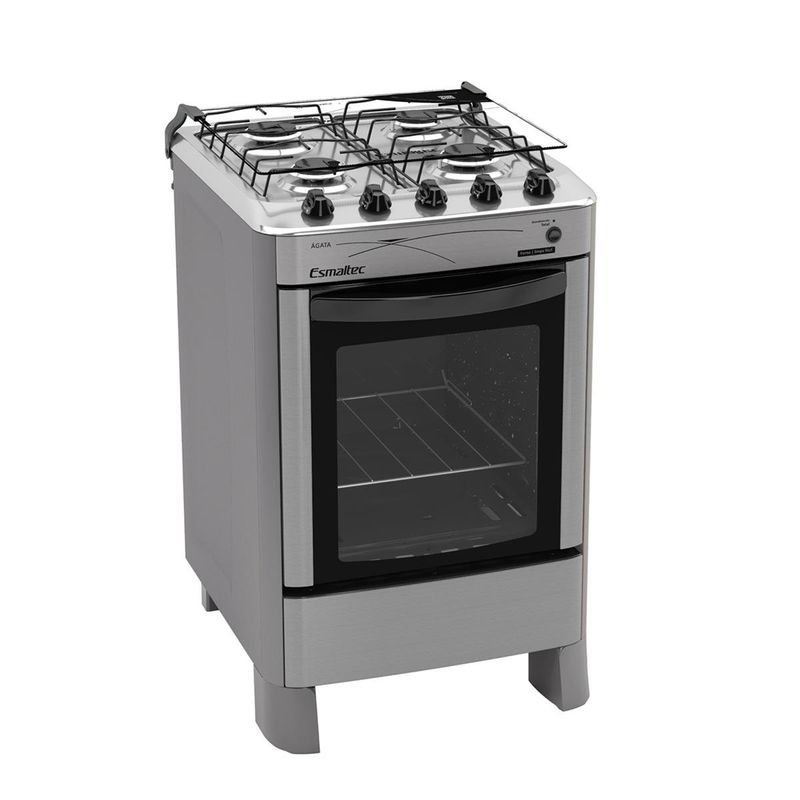 fogão 4 bocas esmaltec automático ágata bivolt inox 4062