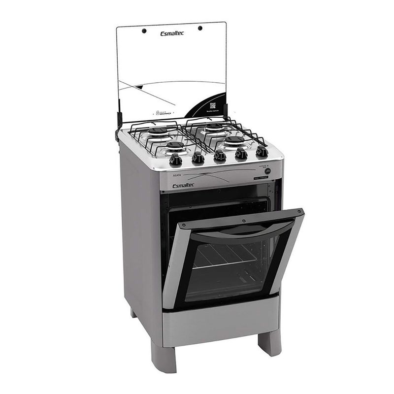 fogão 4 bocas esmaltec automático ágata bivolt inox 4062