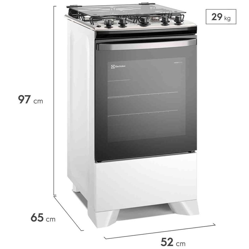 fogão 4 bocas electrolux automático effic branco fe4ib