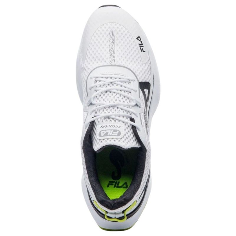 tênis masculino n° 42 fila recovery branco preto verde (mp)