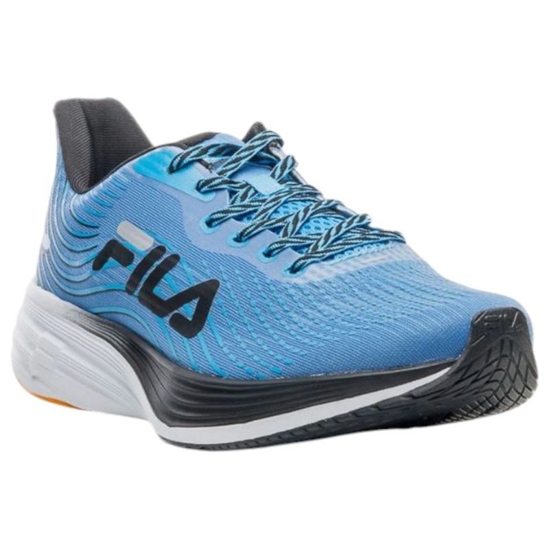 tênis masculino n° 43 fila racer curve 2 azul preto laranja (mp)