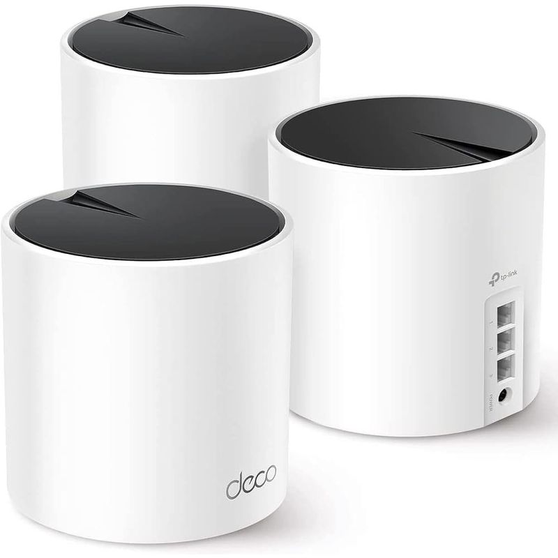 conjunto de roteador 3 unidades mesh tp-link deco x55 ax3000 wi-fi 6 branco a-mbi