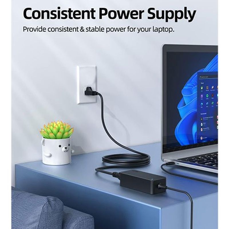 carregador para notebook superer 45w/65w usb-c universal preto a-mbi