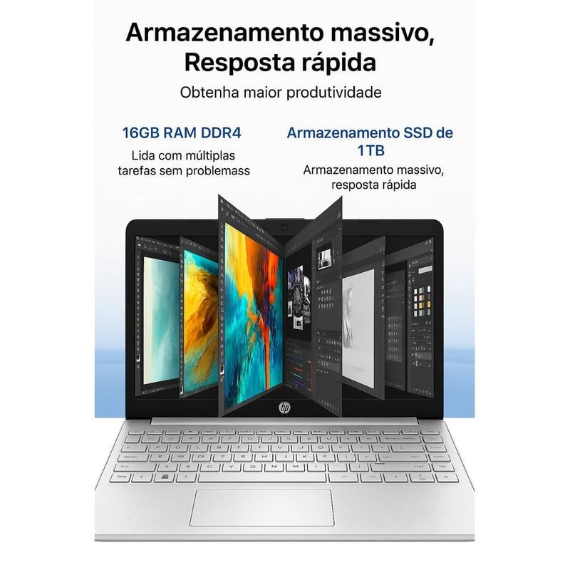 notebook hp 15,6" 1tb ssd 16gb ram tela full hd prata a-mbi