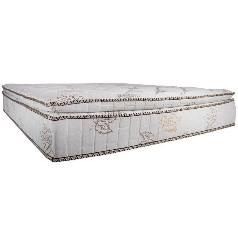 colchão queen marjom galiza 28x158x198cm mola ensacada cl0122 bege (mp)