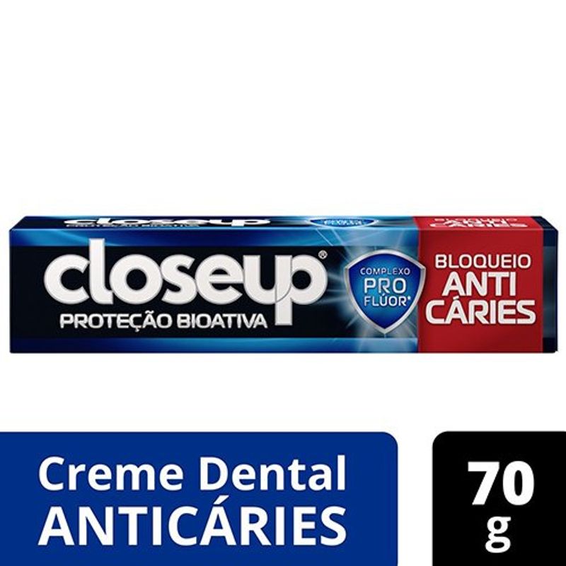 creme dental close up proteção bioativa bloqueio anticáries 70g