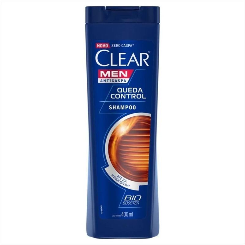 shampoo clear anticaspa men controle queda 400ml