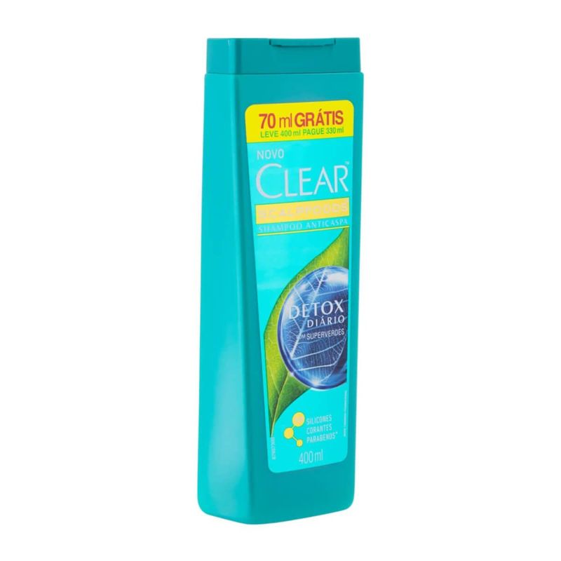 shampoo clear detox diário 400ml