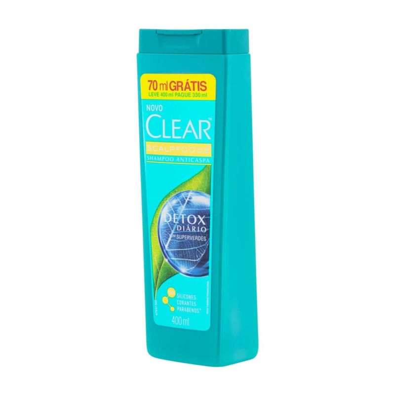 shampoo clear detox diário 400ml