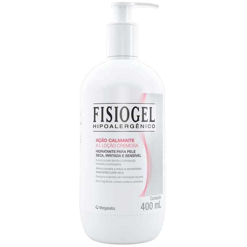 loção hidratante corporal fisiogel ação calmante 400ml
