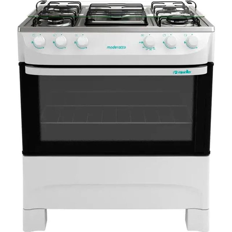 fogão 5 bocas mueller moderatto g6 601230016 branco (mp)