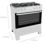 fogão 5 bocas mueller moderatto g6 601230016 branco (mp)