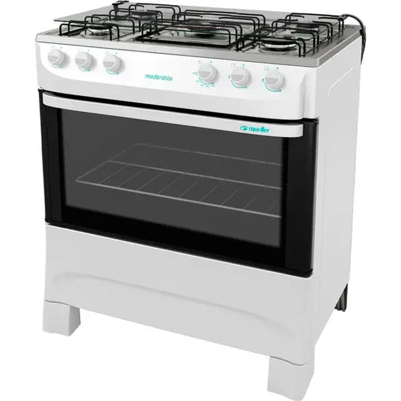 fogão 5 bocas mueller moderatto g6 601230016 branco (mp)