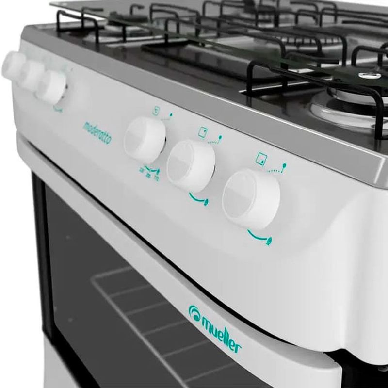 fogão 5 bocas mueller moderatto g6 601230016 branco (mp)