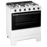 fogo 5 bocas esmaltec ideal pop branco f5isb 5120