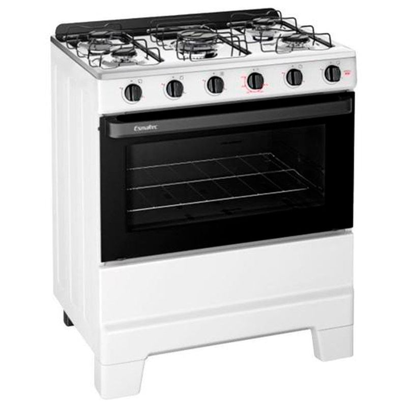fogo 5 bocas esmaltec ideal pop branco f5isb 5120