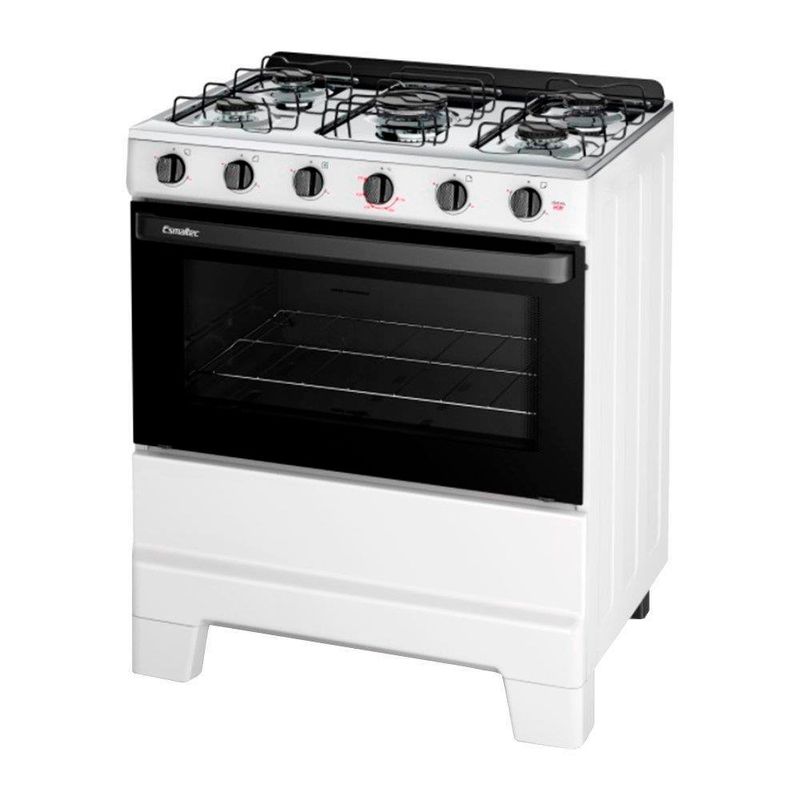 fogo 5 bocas esmaltec ideal pop branco f5isb 5120