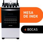 fogão 4 bocas brastemp automático bivolt branco bfo4nbb