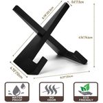 suporte de livros decorativo rumcnjen preto a-bi