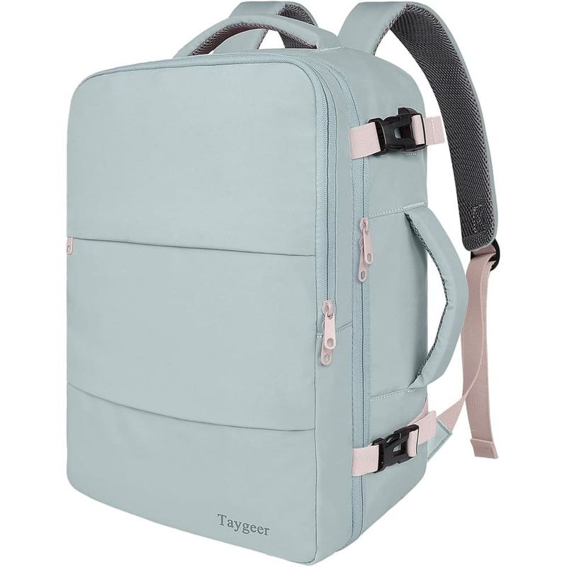 mochila de viagem taygeer 35l com porta usb cinza a-bi
