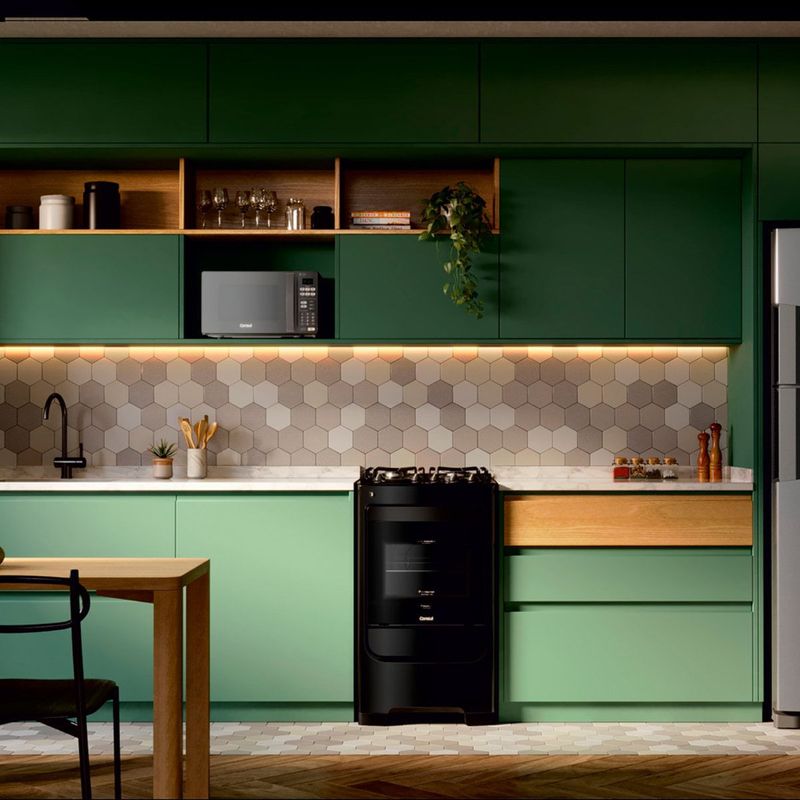 fogão 4 bocas consul automático bivolt preto cfo4vbeuna