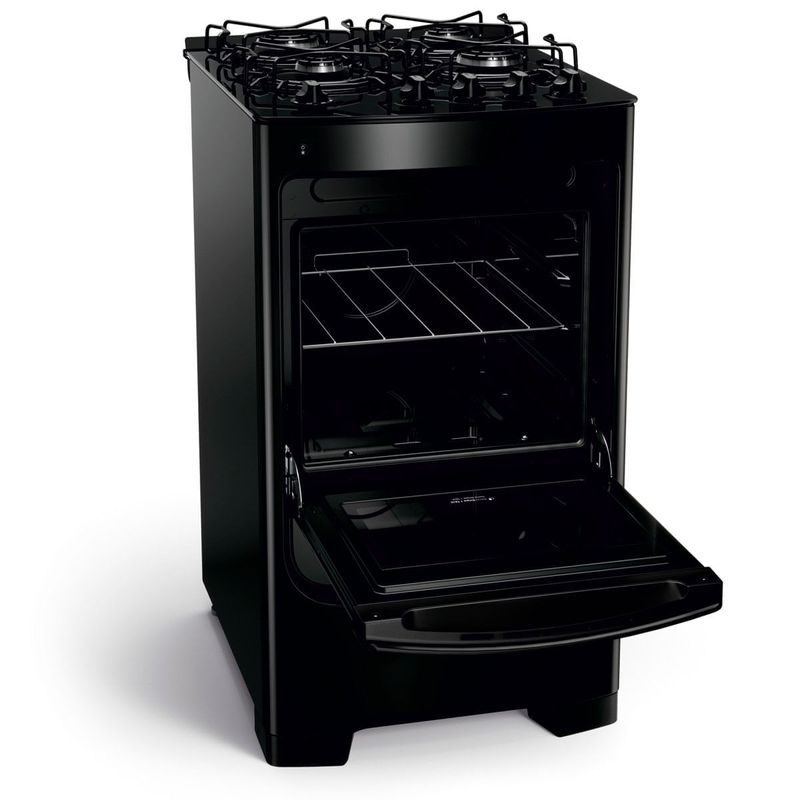fogão 4 bocas consul automático bivolt preto cfo4vbeuna