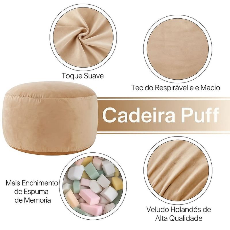 puff grande whatsbedding com enchimento suave caramelo a-bi