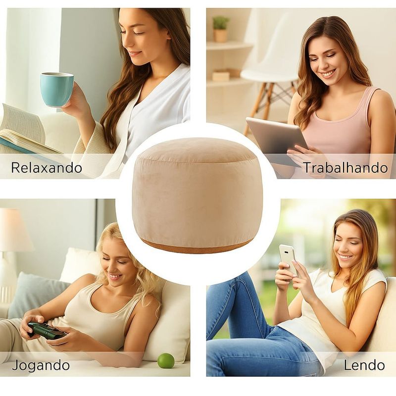 puff grande whatsbedding com enchimento suave caramelo a-bi