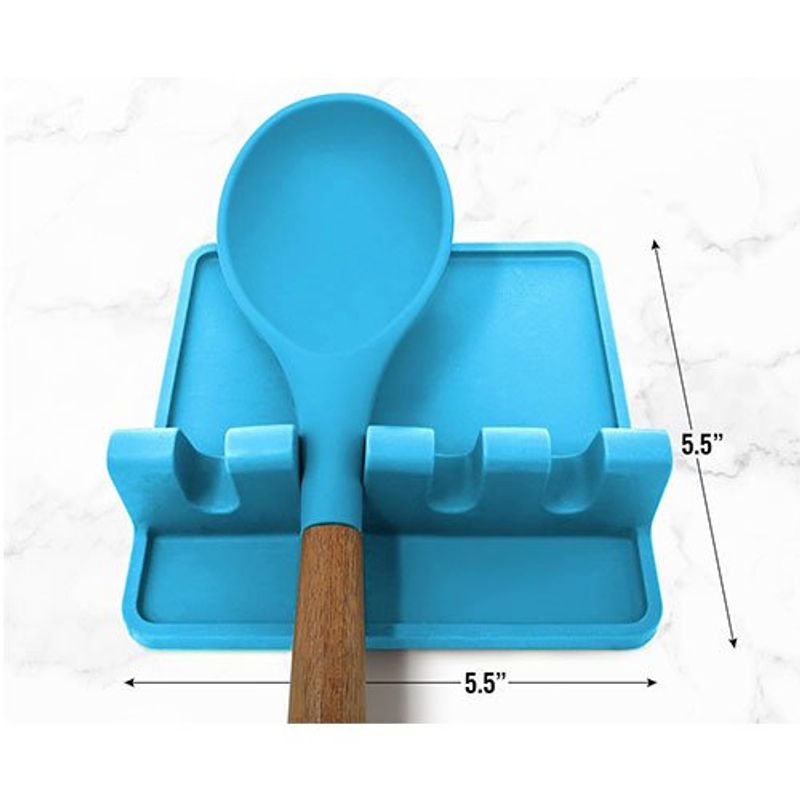 descanso de utensílios zulay kitchen em silicone azul a-bi