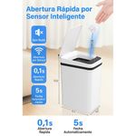 lixeira com sensor anborry 8 litros automática branca a-bi