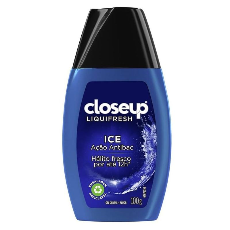 creme dental em gel close up liquifresh ice 100g