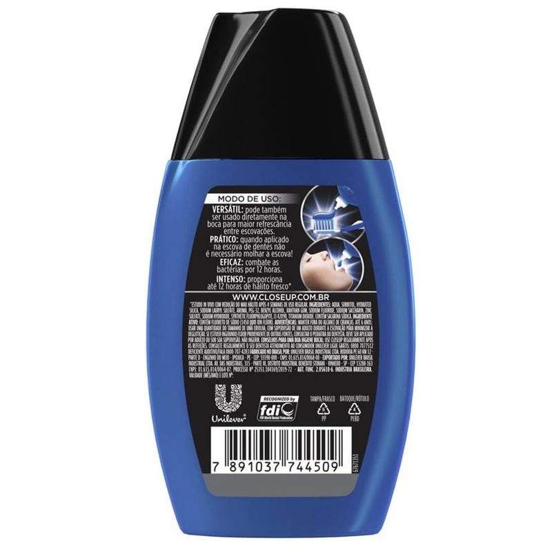 creme dental em gel close up liquifresh ice 100g