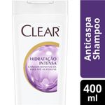 shampoo clear anticaspa women hidratação intensa 400ml