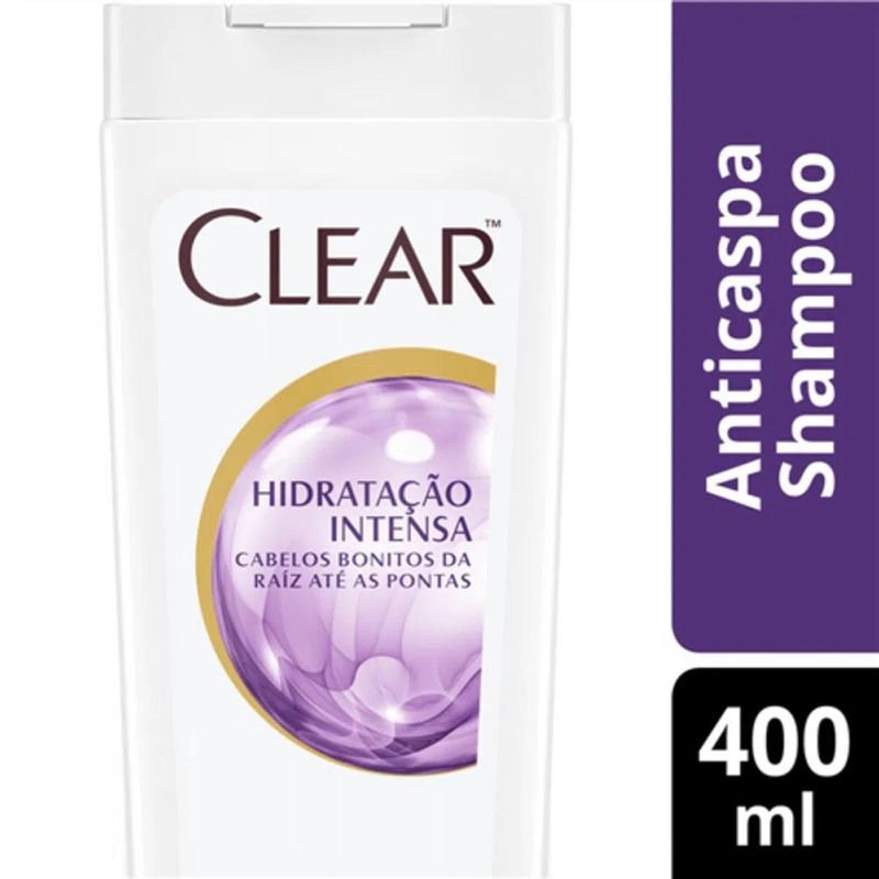 shampoo clear anticaspa women hidratação intensa 400ml