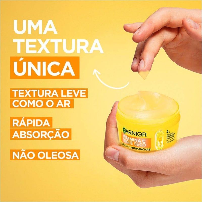 hidratante facial antimanchas garnier vitamina c toque seco 85g