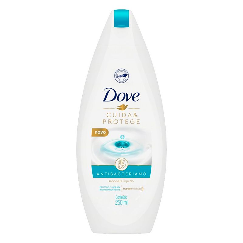 sabonete líquido dove antibacteriano care & protect 250g