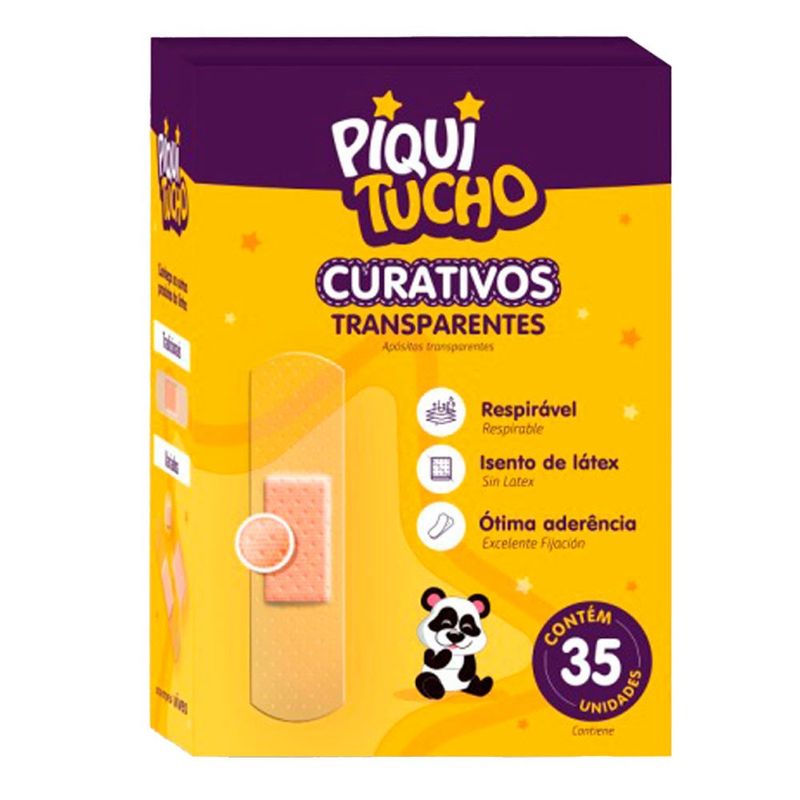 curativos piquitucho transparentes 35 unidades