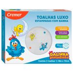 toalhas luxo estampadas cremer galinha pintadinha 3 unidades