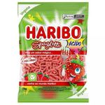 bala de gelatina haribo spaghetti morango ácido 75g