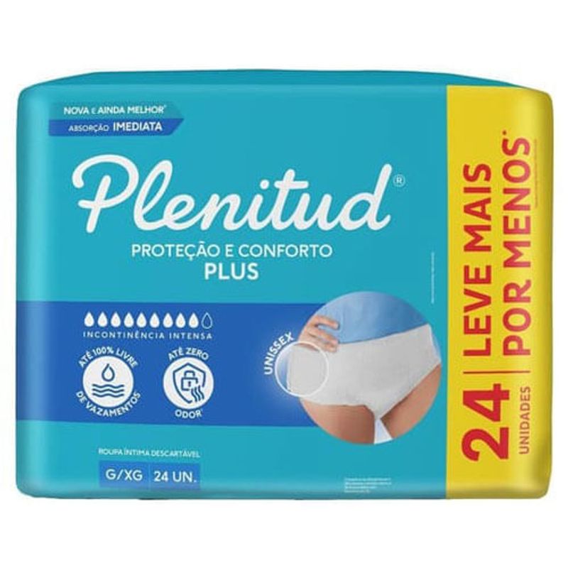 roupa intima plenitud protect plus g/xg 24 unidades