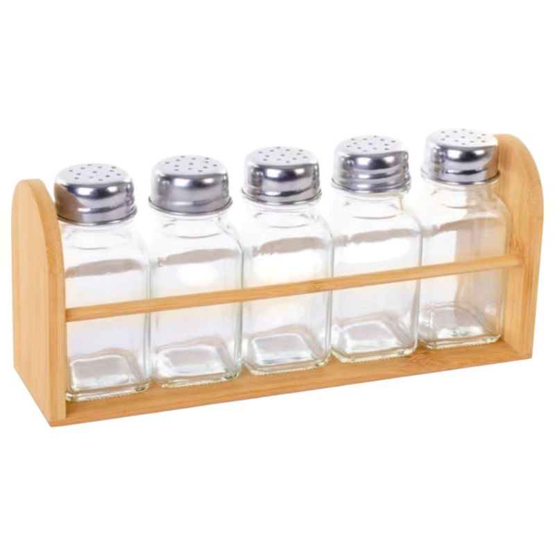 porta condimentos casita bambu 6 peças 80ml (mp)