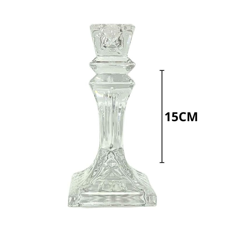 castiçal casita vidro cálcico 15cm (mp)