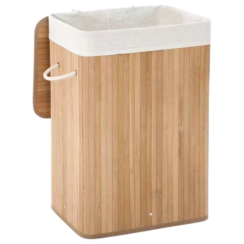 cesto organizador casita dobrável bambu 72 litros (mp)