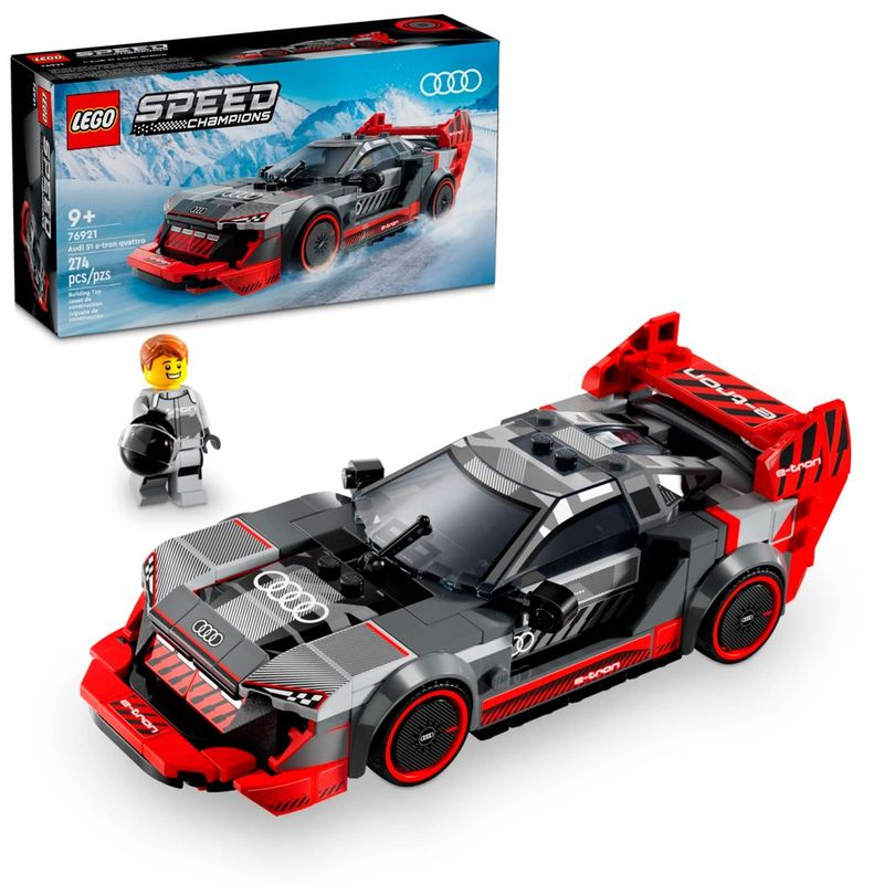 bloco lego speed champions carro de corrida audi s1 e tron quattro 76921